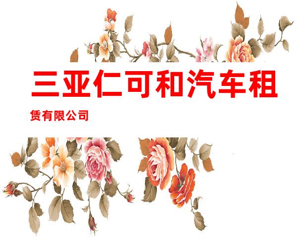 三亚仁可和汽车租赁有限公司