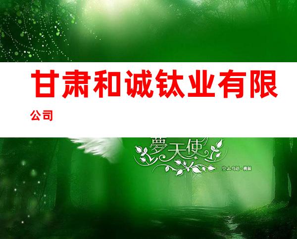甘肃和诚钛业有限公司